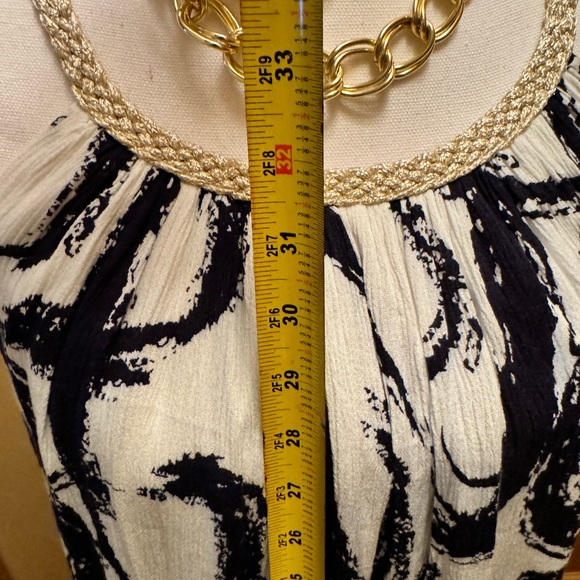 Nina Leonard women’s medium lined dress. Black/ white - Picture 6 of 11